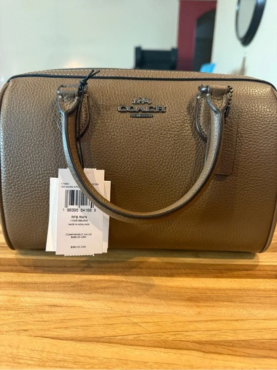 Coach Pebbled Leather Rowan Satchel