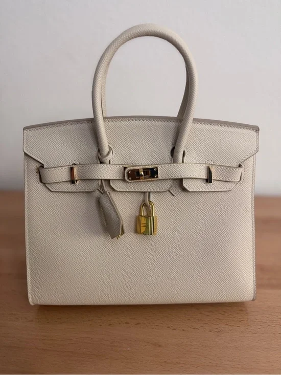 Epsom Craie white GHW Sellier Birkin 25