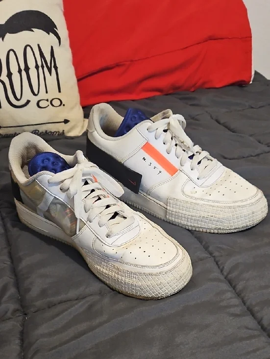 Nike Air Force 1 Drop Low White Summit Sneakers Size‎ 12