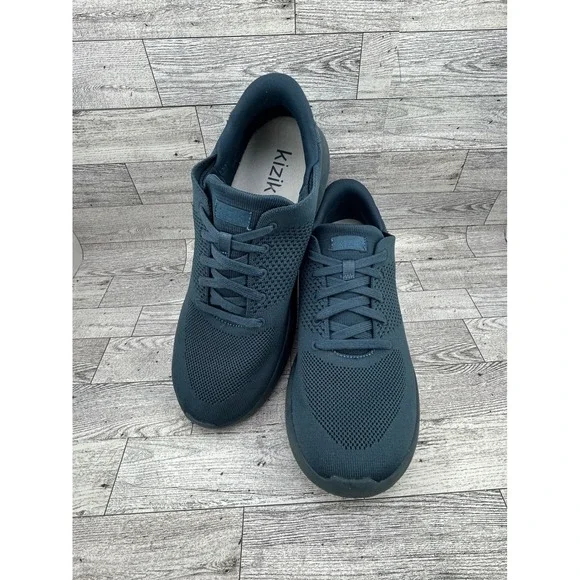 Kizik Mens Size 12 Wide‎ HandsFree LAB Teal Blue Knit Sneakers Shoes