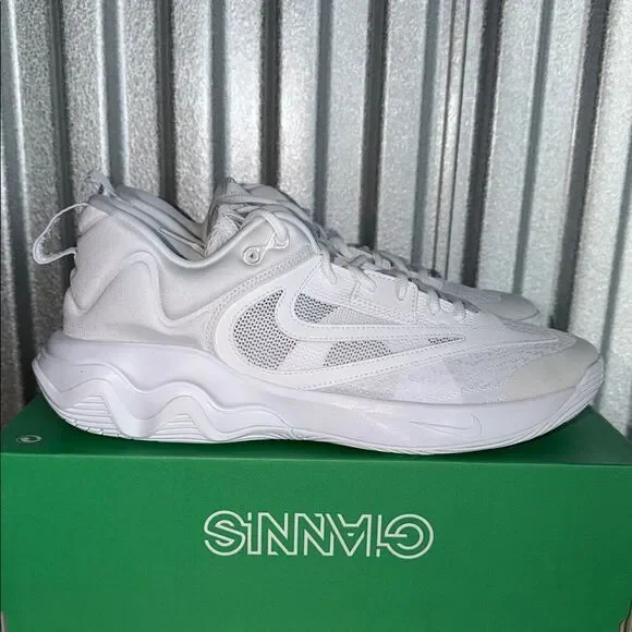 Nike Giannis Immortality 3 Triple White DZ7533-102 Men’s Size 12