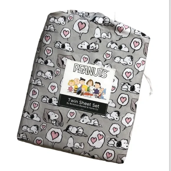 Peanuts Snoopy Valentines TWIN Sheet Set