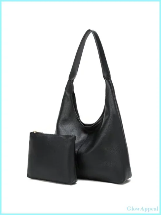 Slouchy PU Leather Hobo Shoulder Bag Women Tote Purse Work Travel