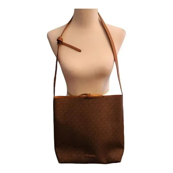 Michael Kors MK Brown Monogram Brown Shoulder Bag