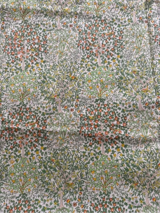 Liberty of London Tana lawn in Green, Orange and Yellow