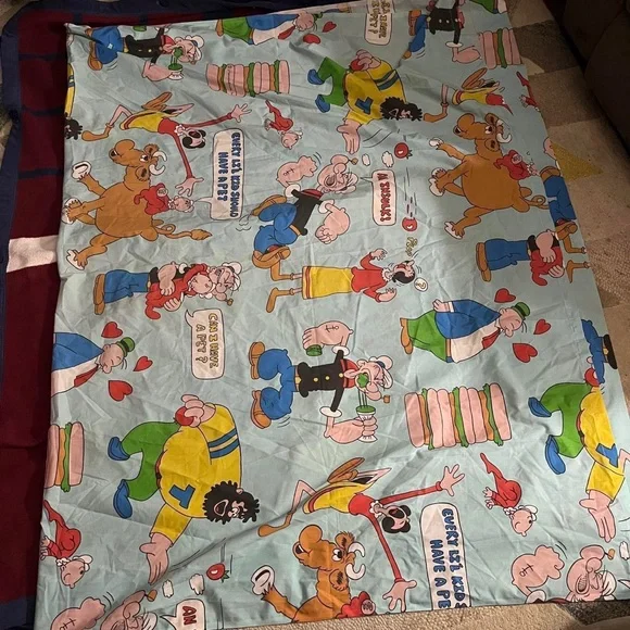 Vintage 80s Who Framed Roger Rabbit XL Twin Flat Bed Sheet Rare