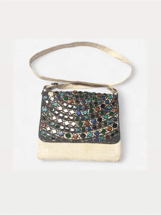 Beautiful Sea-glass Art Deco Shoulder Handbag