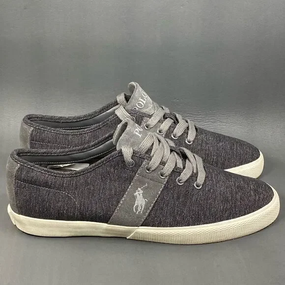 Polo Ralph Lauren Halford Nail Head Fabric Sneaker Shoes Mens Size 8.5