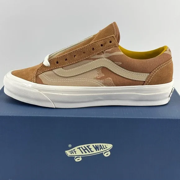 Vans Lx Old Skool 36 Men 7.5 Desert Chipmunk Camo Suede Sneakers New VN000D9RF06