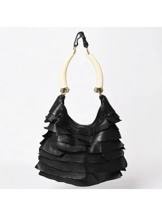 Saint Laurent Mombasa Shoulder Bag Tropez Black