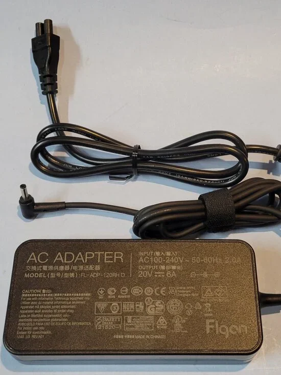Flgan AC Adapter 20V 6A 120W model FL-ADP-120RH D