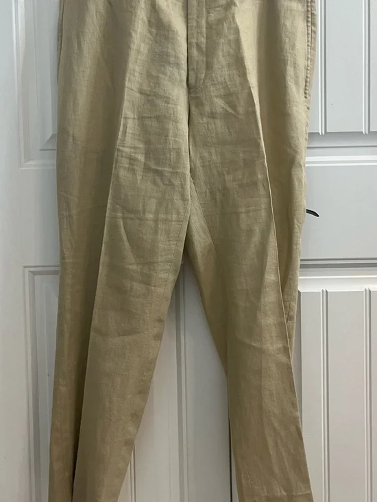 Calvin Klein Men's Pants Beige Linen 36R