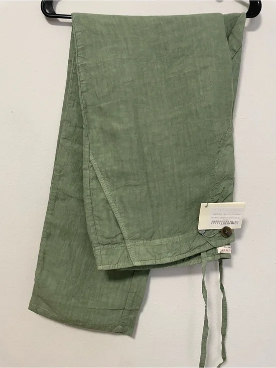 New With Tags Luca Faloni Men's Sage Green Linen Pants
