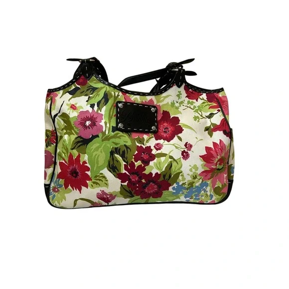 NWT Brighton Skylar Canvas Floral Handbag Shoulder Bag Multicolor MSRP $220‎