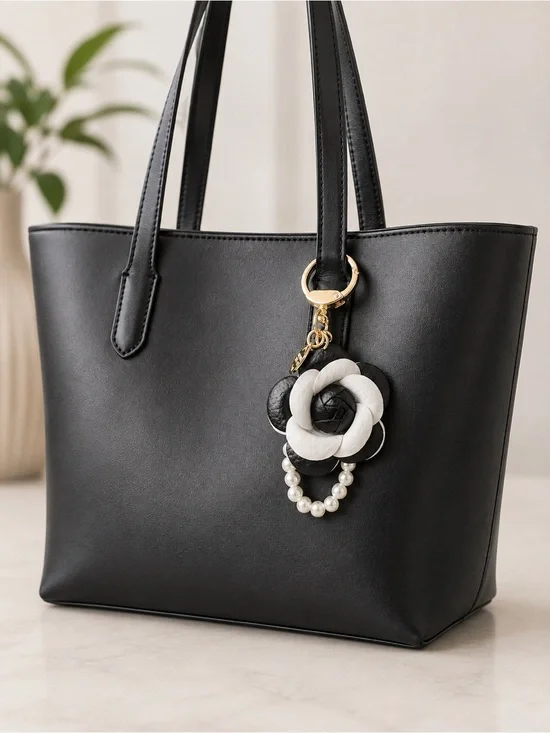 Elegant Bag Flower with Pearl Bag Charm