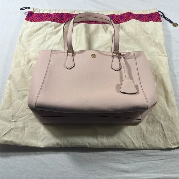 Tory‎ Burch Robinson Tote Bag Womens Pink Pre-Owned