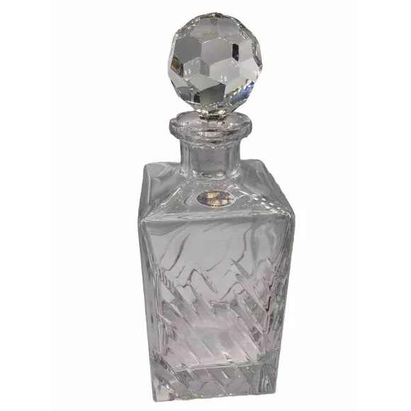 Old‎ Money Grandma Chic Yugoslavia Full Lead Crystal Decanter w/Faceted Stopper