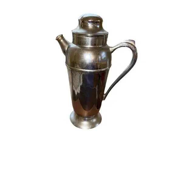 Vintage Chrome Coctail Sha1940s Art Deco Stylker Pitcher