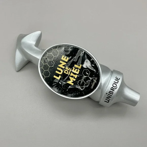 Unibroue Lune De Miel Beer Tap Handle Silver Tone‎ Bar Decor Fish Collectible