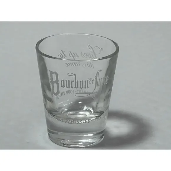 Vintage Bourbon de Luxe “Lives Up To Its Name” Bourbon‎ Whiskey Shot Glass