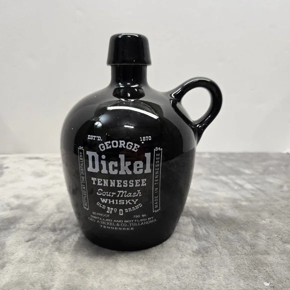 Vintage 1987 George‎ Dickel Merle Haggard Tennessee Whisky Ceramic Jug Empty