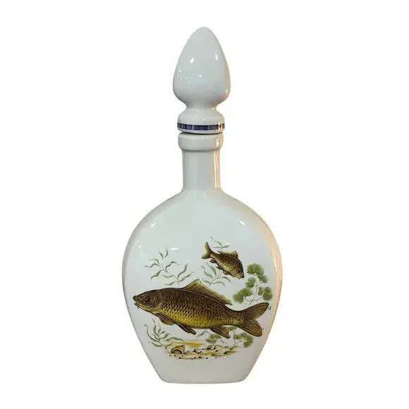 Schedel Bavaria Fish Decanter with Stopper‎ Vintage Lakehouse Cabin Bar