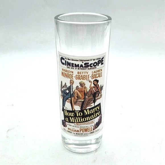 Shot Glass How‎ To Marry A Millionaire Marilyn Monroe Betty Grable Lauren Bacall