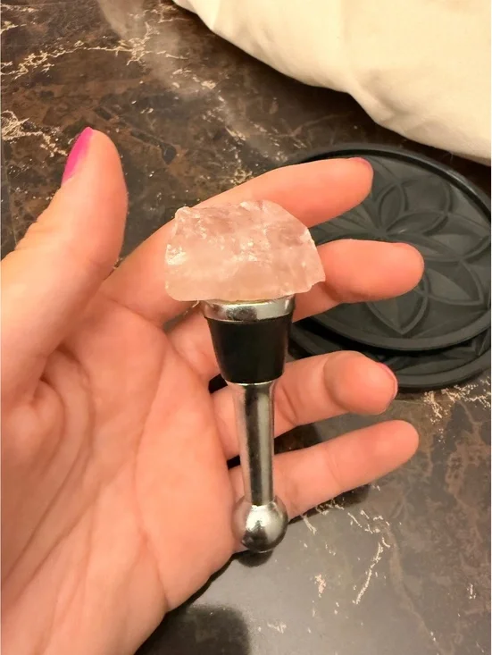 Rose Quartz Crystal Wine Bottle Stopper
