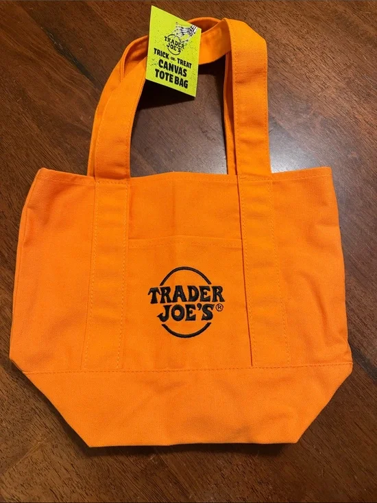 Trader Joe’s Orange Mini Canvas Tote Bag