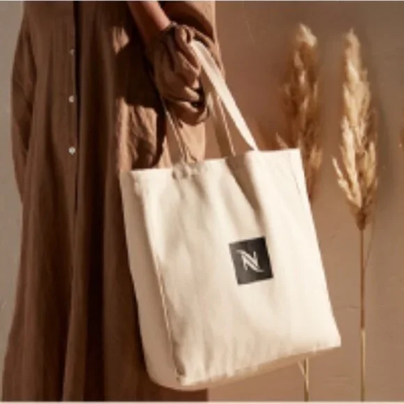 Nespresso Upcycled Canvas Tote Bag Cream