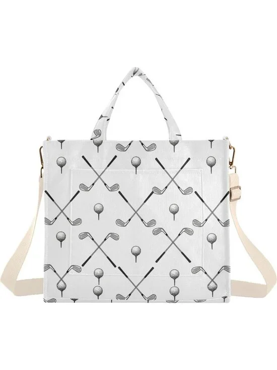 Stylish Corduroy Tote Bag for Women | Casual Crossbody Handbag & Purse for