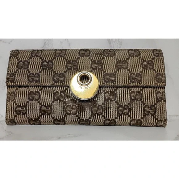GUCCI Vintage GG Monogram Eclipse Continental Wallet - GUC