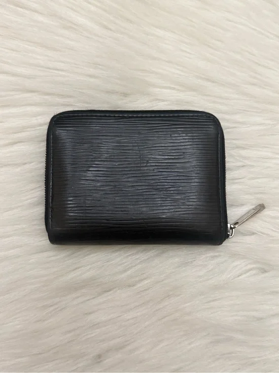 LOUIS VUITTON - BLACK EPI LEATHER COMPACT CARDHOLDER ZIP AROUND WALLET