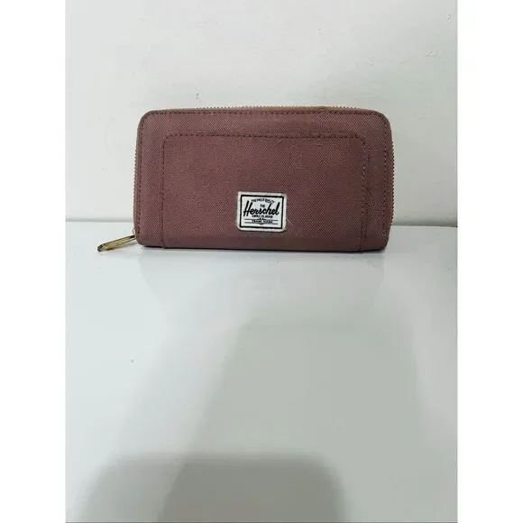 Herschel Supply Co. Mauve Pink Zip Around Canvas Wallet