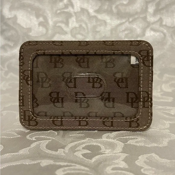Dooney & Bourke Signature Monogram Photo ID Card Holder Case.