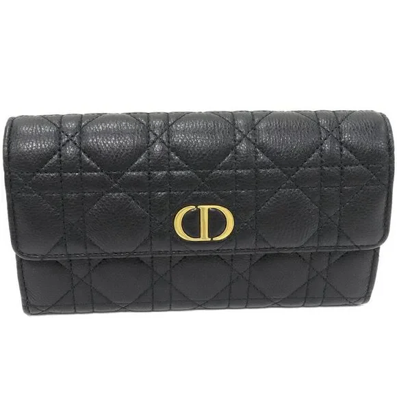 Dior Dior Caro Calfskin Long Wallet