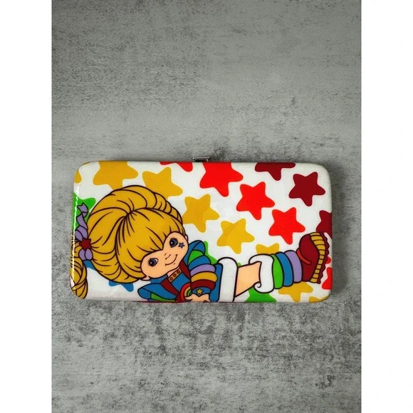 Rainbow Brite Wallet Womens OS White Star Hinge Clutch Hallmark 2012 Retro 80s
