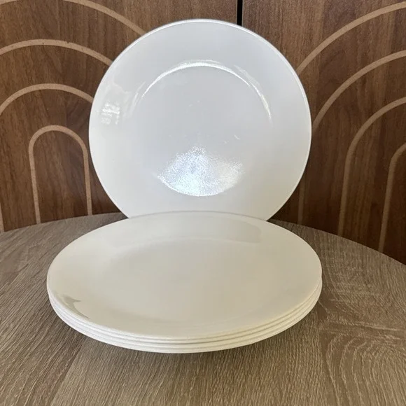 5 Corelle Winter Frost SALAD Plates White Plate Set of 5