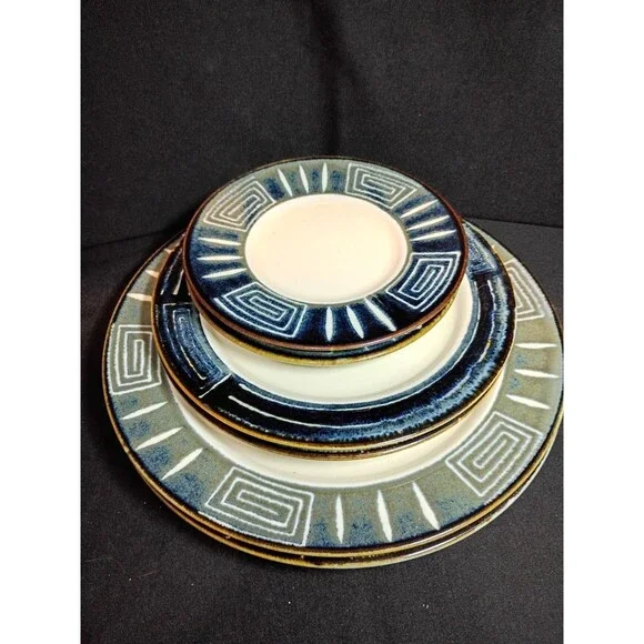 Mikasa Firesong HP300 6 Pc Plate Set Service for 2 Dinner Salad Bread Japan