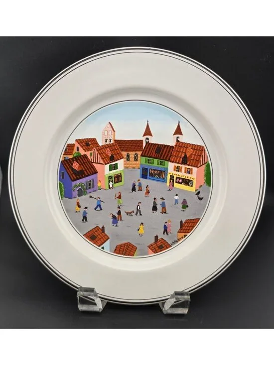 Villeroy & Boch 8 1/4” Salad Plate Design Naïf Town Square By Laplau