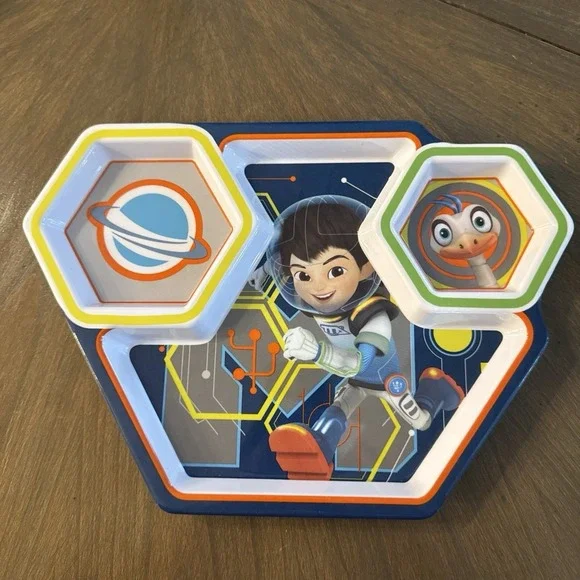 Disney Store Miles From Tomorrowland Divided Dinner Plate Melamine Kids Blue