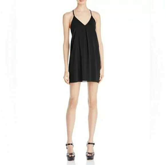 ALICE + OLIVIA Black Fierra Racerback Dress EUC!