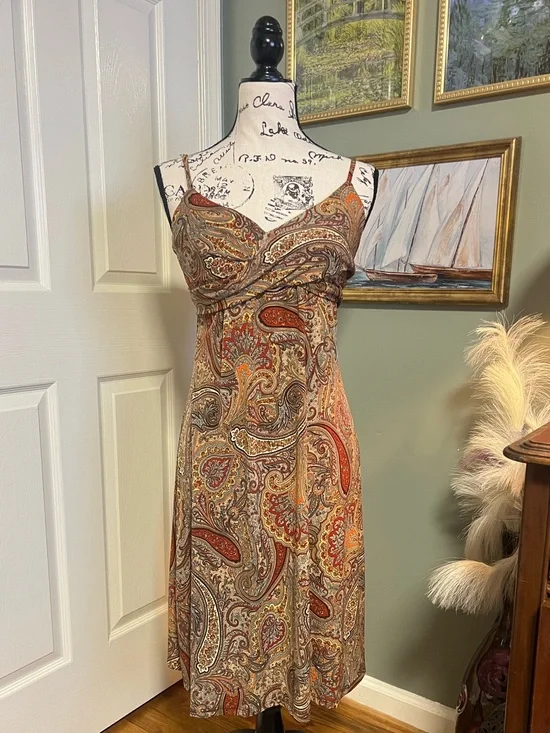 INC whimsy paisley dress