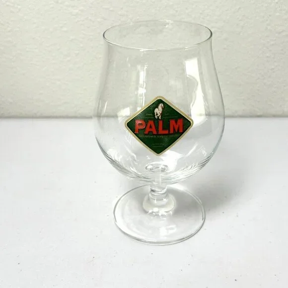 Palm Belgium Amber Beer Tulip Glass‎ Brewery Barware Horse Logo