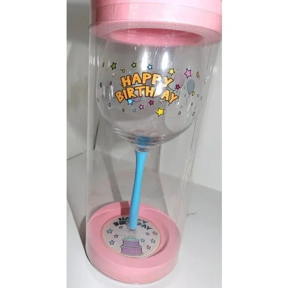 Minx Collector's Wine Glass Happy Birthday 13 ounces New