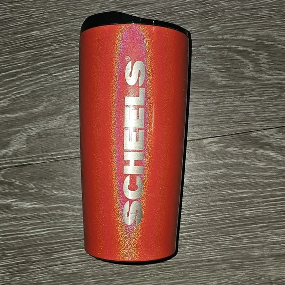 Scheels stainless 12 oz coffee cup. Shimmer. Used