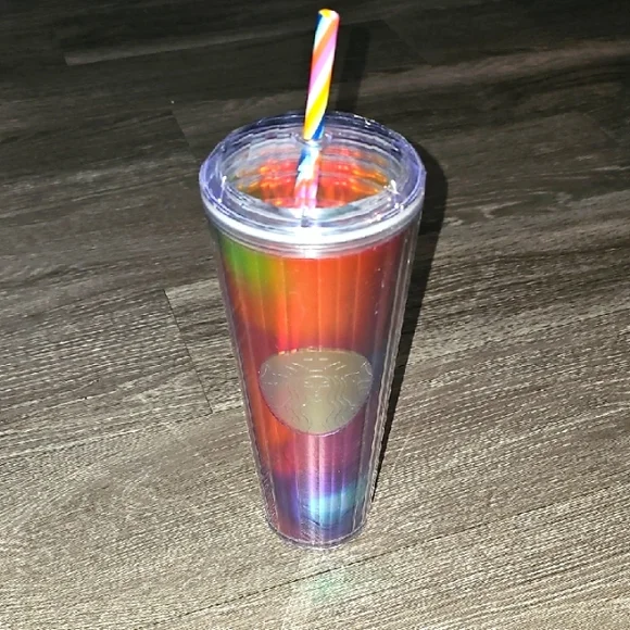 Starbucks multicolored tumbler cup. Nwts! 24 oz