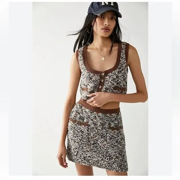 Free People Skirts Chalet Set Top & Mini Skirt Sz- Small