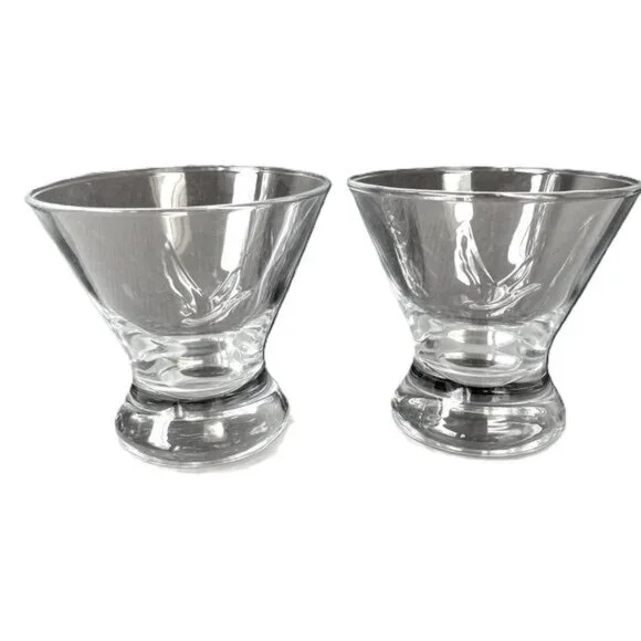 GREY GOOSE Vodka Limited Edition Clear Logo Lowball Glasses 8 oz Set of 2