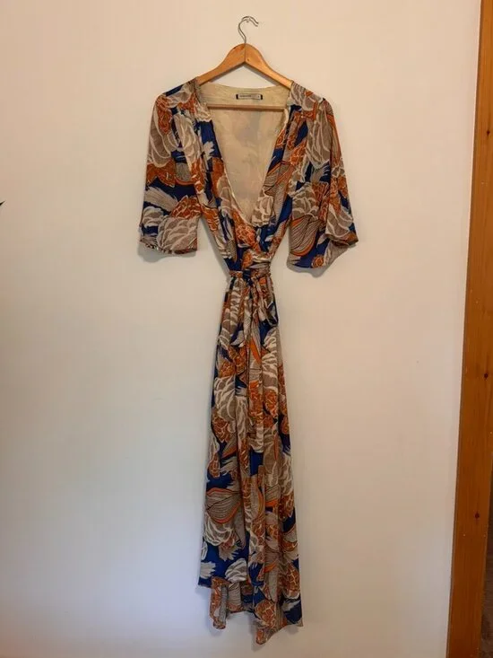 Tropical wrap dress